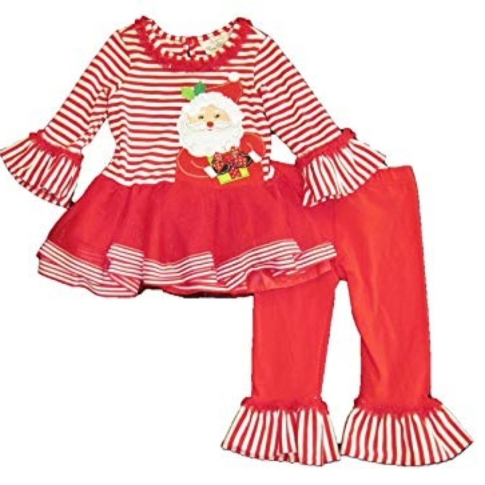Rare, Too - 2-PC. Santa Tutu Top and Leggings Set